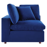 Commix Down Filled Overstuffed Performance Velvet Corner Chair by Lefancy