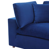 Commix Down Filled Overstuffed Performance Velvet Corner Chair by Lefancy