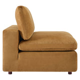 Commix Down Filled Overstuffed Performance Velvet Armless Chair by Lefancy