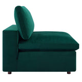 Commix Down Filled Overstuffed Performance Velvet Armless Chair by Lefancy