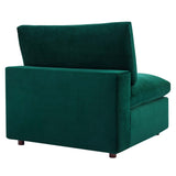 Commix Down Filled Overstuffed Performance Velvet Armless Chair by Lefancy