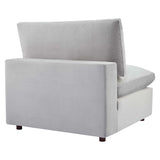 Commix Down Filled Overstuffed Performance Velvet Armless Chair by Lefancy