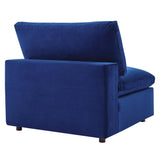 Commix Down Filled Overstuffed Performance Velvet Armless Chair by Lefancy