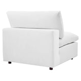 Commix Down Filled Overstuffed Performance Velvet Armless Chair by Lefancy