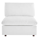 Commix Down Filled Overstuffed Performance Velvet Armless Chair by Lefancy