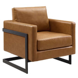 Posse Vegan Leather Accent Chair by Lefancy