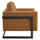 Posse Vegan Leather Accent Chair by Lefancy