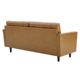 Exalt Tufted Vegan Leather Sofa by Lefancy