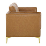 Kaiya Vegan Leather Sofa by Lefancy