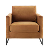 Posse Performance Velvet Accent Chair by Lefancy