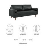 Valour Leather Sofa by Lefancy