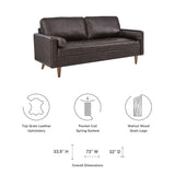 Valour Leather Sofa by Lefancy