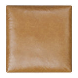 Commix Down Filled Overstuffed Vegan Leather Ottoman by Lefancy