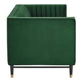 Devote Channel Tufted Performance Velvet Loveseat by Lefancy