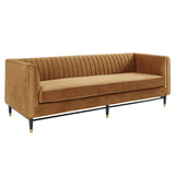Devote Channel Tufted Performance Velvet Sofa by Lefancy