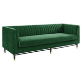 Devote Channel Tufted Performance Velvet Sofa by Lefancy