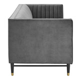 Devote Channel Tufted Performance Velvet Sofa by Lefancy
