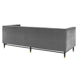 Devote Channel Tufted Performance Velvet Sofa by Lefancy