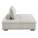 Saunter Tufted Fabric Armless Chair by Lefancy