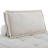 Saunter Tufted Fabric Armless Chair by Lefancy