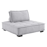 Saunter Tufted Fabric Armless Chair by Lefancy