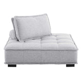 Saunter Tufted Fabric Armless Chair by Lefancy