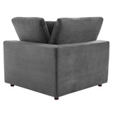 Commix Down Filled Overstuffed Performance Velvet 3-Seater Sofa by Lefancy