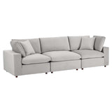 Commix Down Filled Overstuffed Performance Velvet 3-Seater Sofa by Lefancy