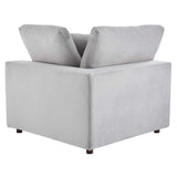 Commix Down Filled Overstuffed Performance Velvet 3-Seater Sofa by Lefancy