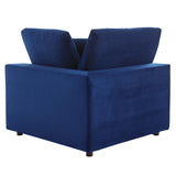 Commix Down Filled Overstuffed Performance Velvet 3-Seater Sofa by Lefancy