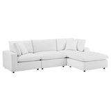 Commix 4-Piece Down Filled Overstuffed Performance Velvet Sectional Sofa by Lefancy