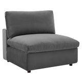 Commix 5-Piece Down Filled Overstuffed Performance Velvet Sectional Sofa by Lefancy