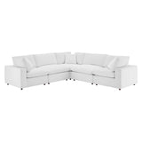 Commix 5-Piece Down Filled Overstuffed Performance Velvet Sectional Sofa by Lefancy