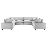 Commix 8-Piece Down Filled Overstuffed Performance Velvet Sectional Sofa by Lefancy
