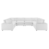 Commix 8-Piece Down Filled Overstuffed Performance Velvet Sectional Sofa by Lefancy