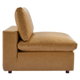 Commix 6-Piece Down Filled Overstuffed Vegan Leather Sectional Sofa by Lefancy