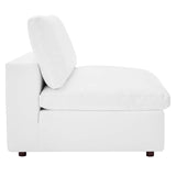 Commix 7-Piece Down Filled Overstuffed Vegan Leather Sectional Sofa by Lefancy