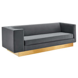 Eminence Upholstered Performance Velvet Sofa by Lefancy