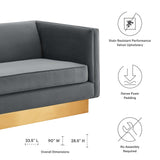 Eminence Upholstered Performance Velvet Sofa by Lefancy