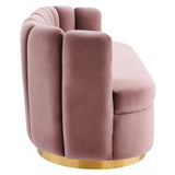 Victoria Channel Tufted Performance Velvet Sofa by Lefancy