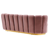 Victoria Channel Tufted Performance Velvet Sofa by Lefancy