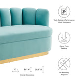 Victoria Channel Tufted Performance Velvet Sofa by Lefancy