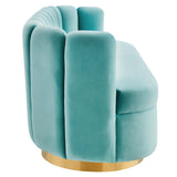 Victoria Channel Tufted Performance Velvet Sofa by Lefancy