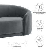 Contessa Performance Velvet Sofa by Lefancy