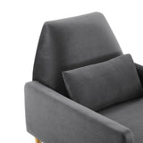 Liliana Performance Velvet Armchair by Lefancy