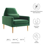 Liliana Performance Velvet Armchair by Lefancy