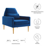 Liliana Performance Velvet Armchair by Lefancy