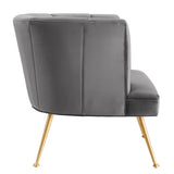 Veronica Channel Tufted Performance Velvet Armchair by Lefancy