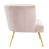 Veronica Channel Tufted Performance Velvet Armchair by Lefancy