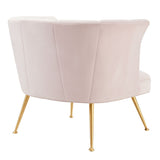 Veronica Channel Tufted Performance Velvet Armchair by Lefancy